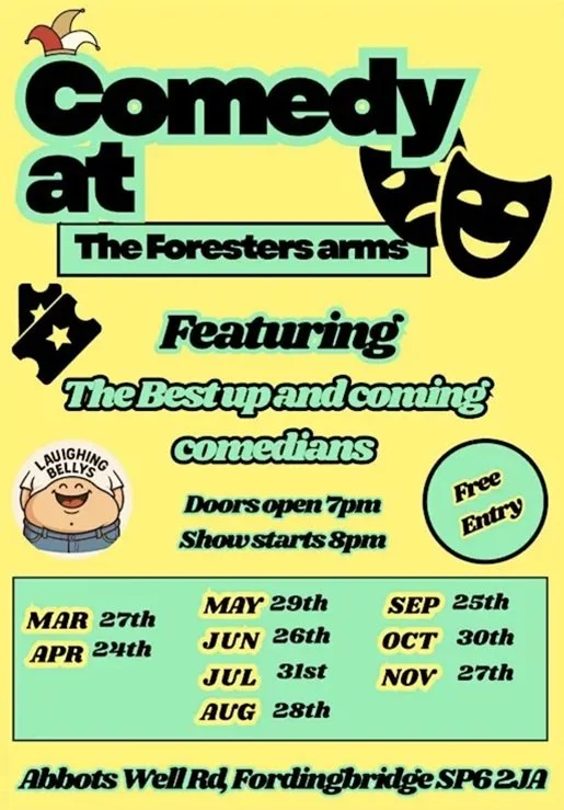 Forester Arms Fordingbridge 26th June 2026 @ 8.00 pm