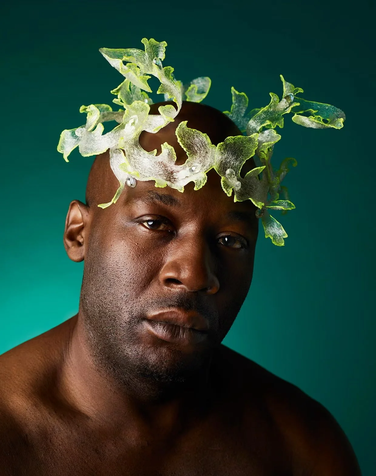 Exclusive: Baldpieces confronts mortality and masculine experience of hair loss with striking headwear.