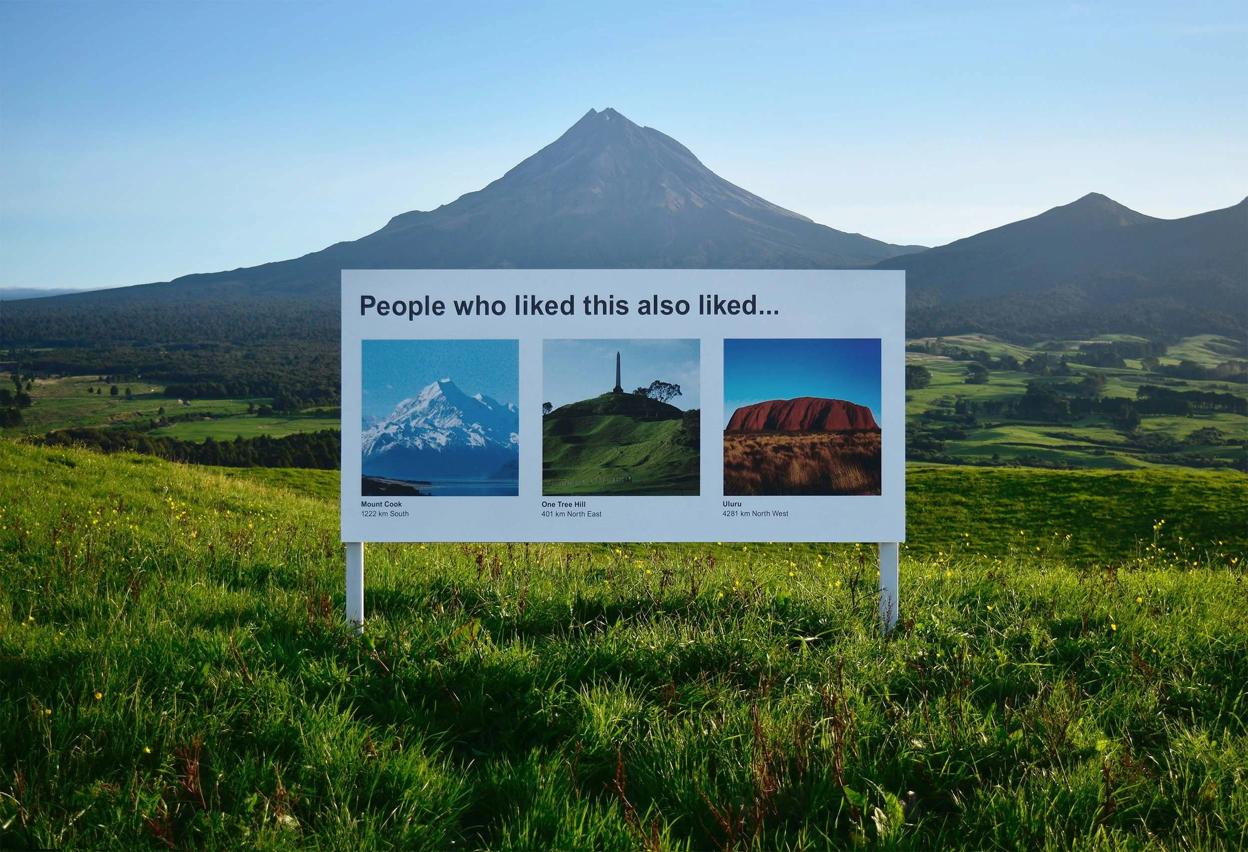 Signs of the Times - "Mountain", 2017. Various locations, New Zealand