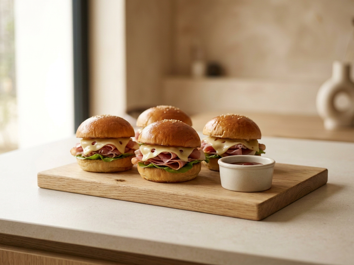 Mini Smoked Ham & Swiss Cheese Sliders