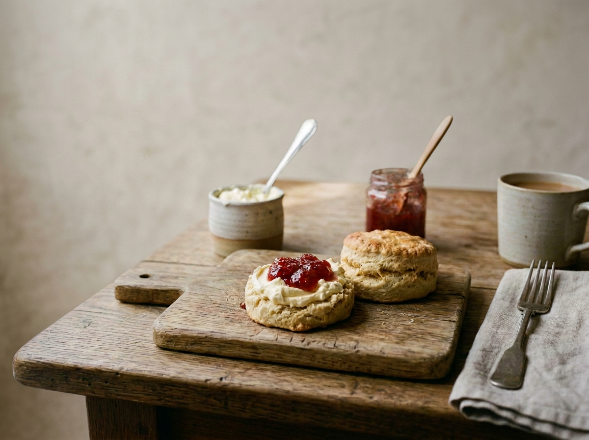 Homemade Scones with Jam & Cream