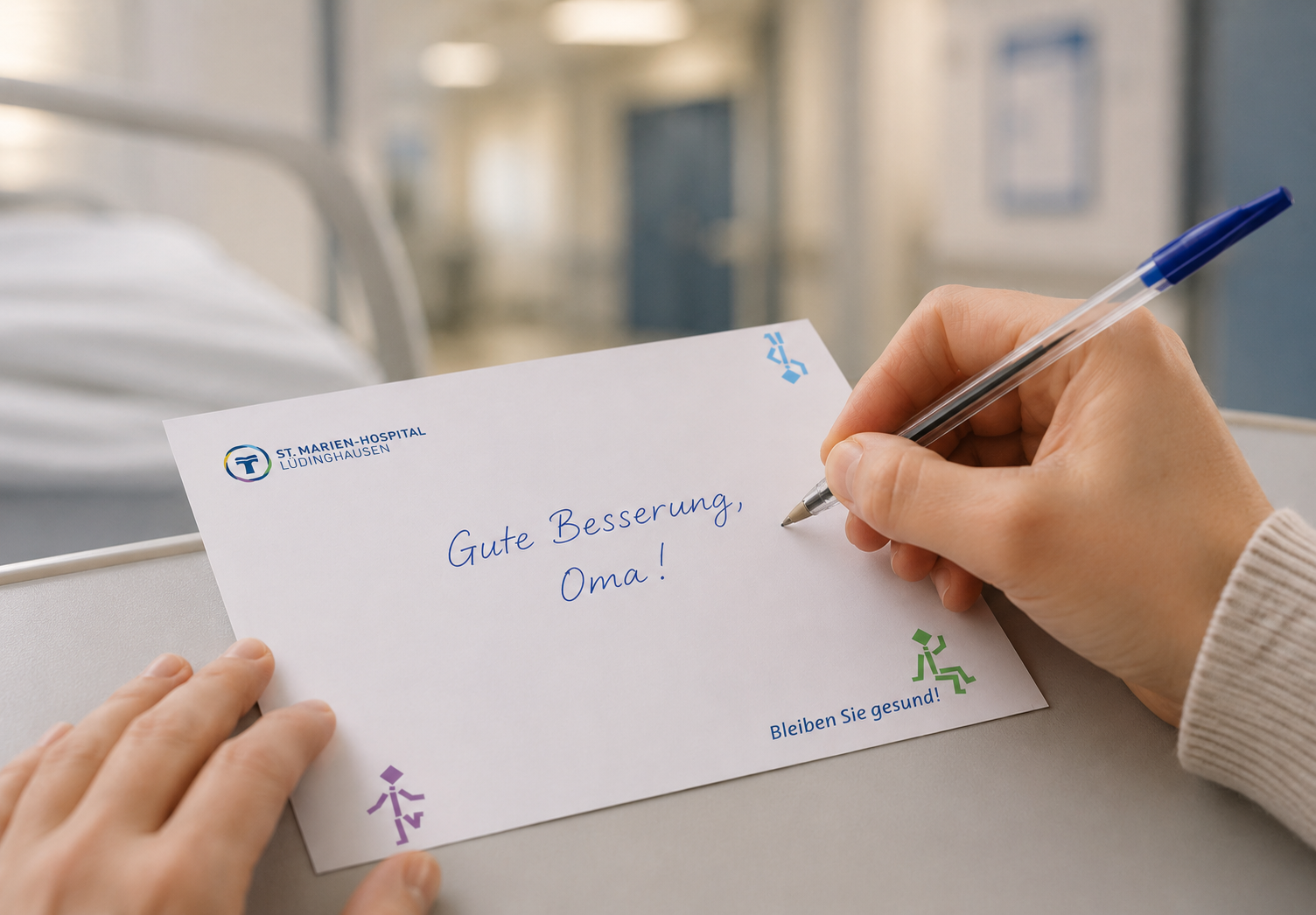 Nutzung der Karte für persönliche Grüße 
(KI-generiert)