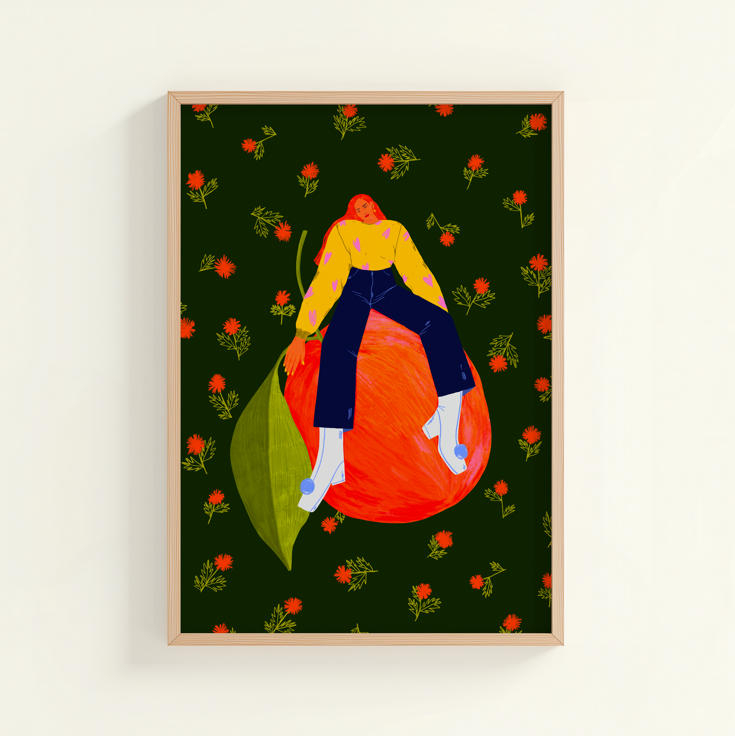 Orange Girl Art Print