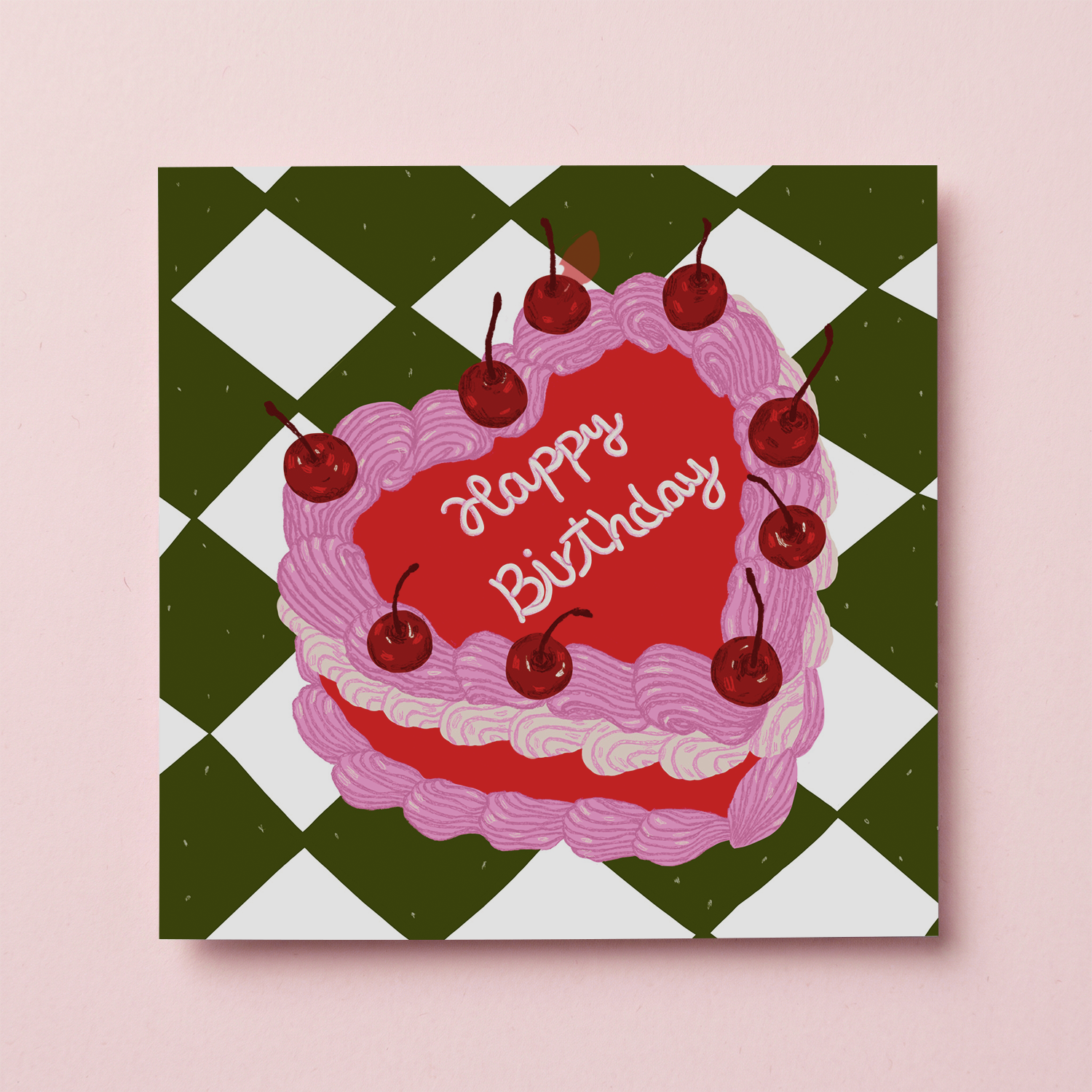 Happy Birthday Cake Postcard