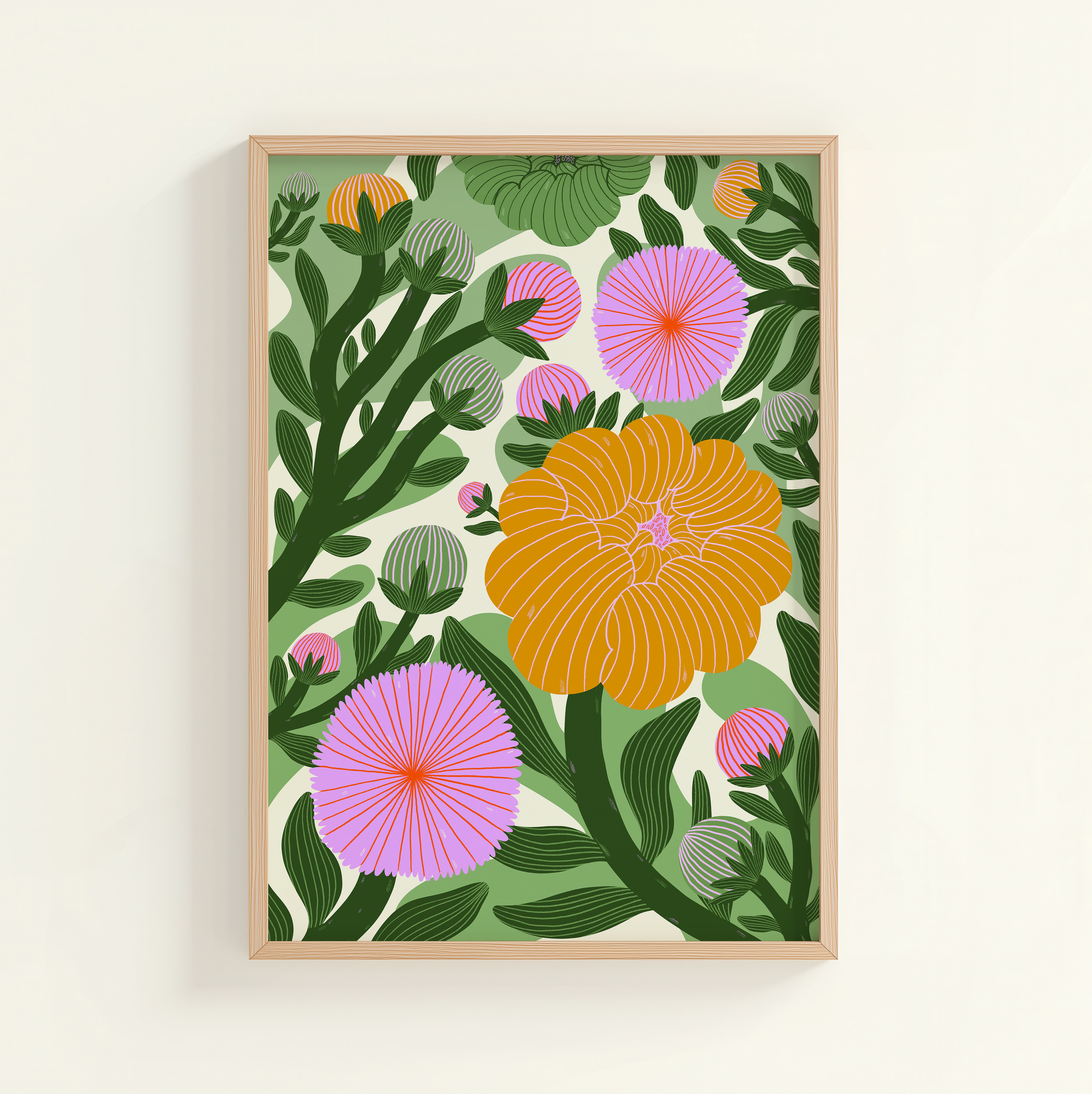 In Her Garden Art Print