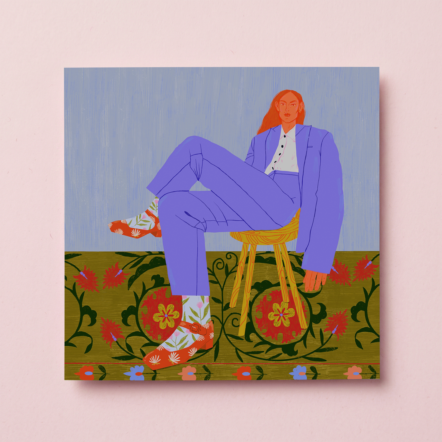 Flowery Boss Postcard