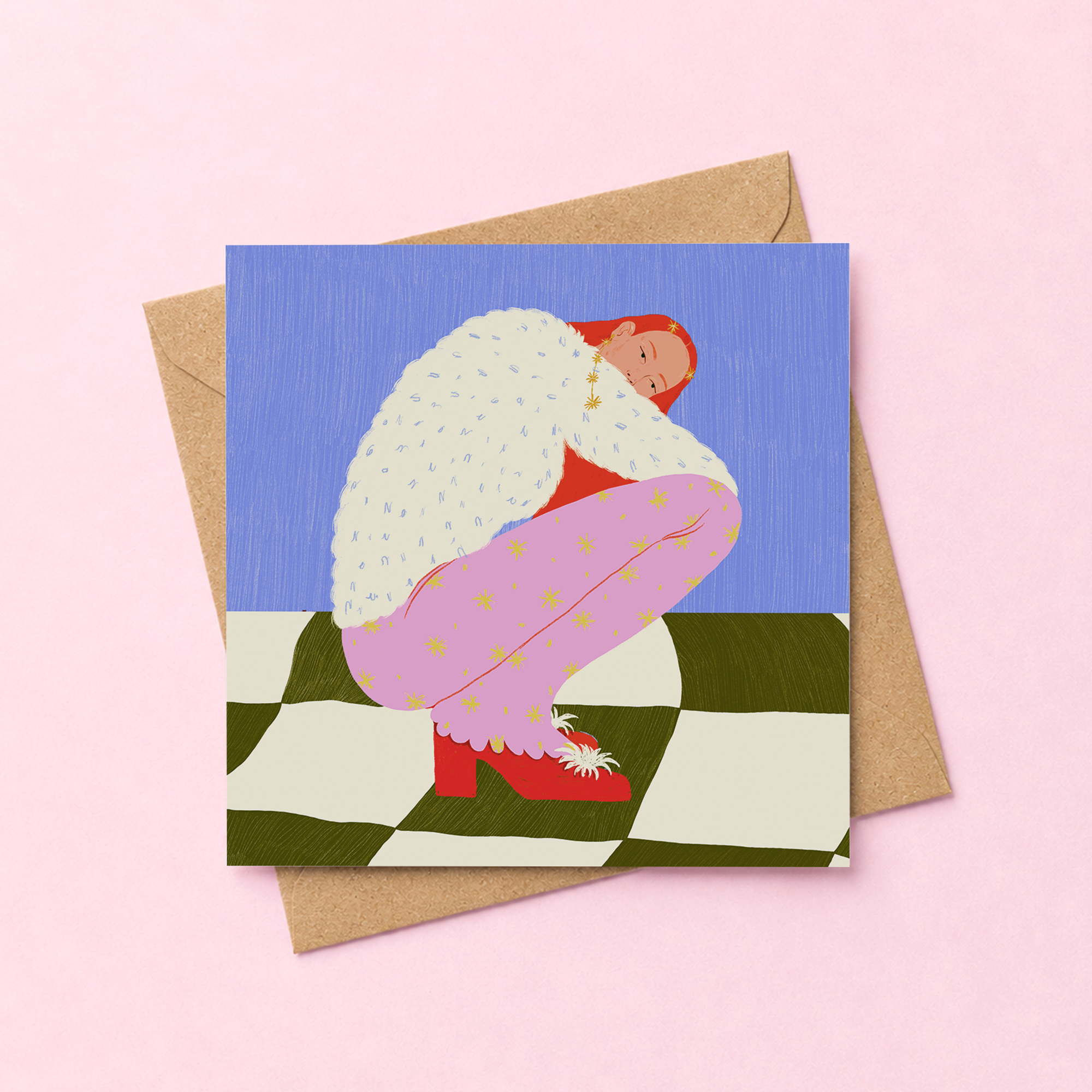 Resting Postcard & Envelope