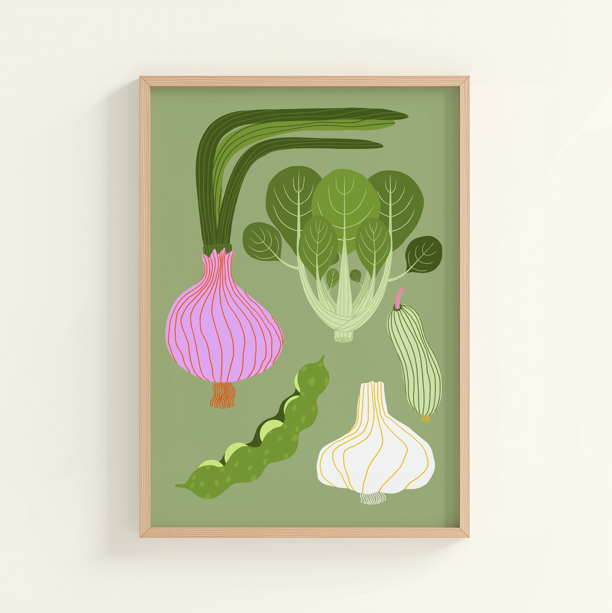 Vibrant Vegetables Art Print