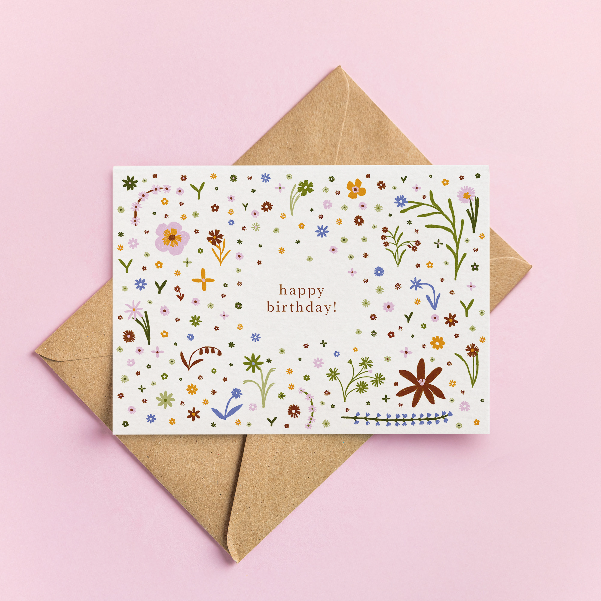Happy Birthday - Wildflower Greeting Card