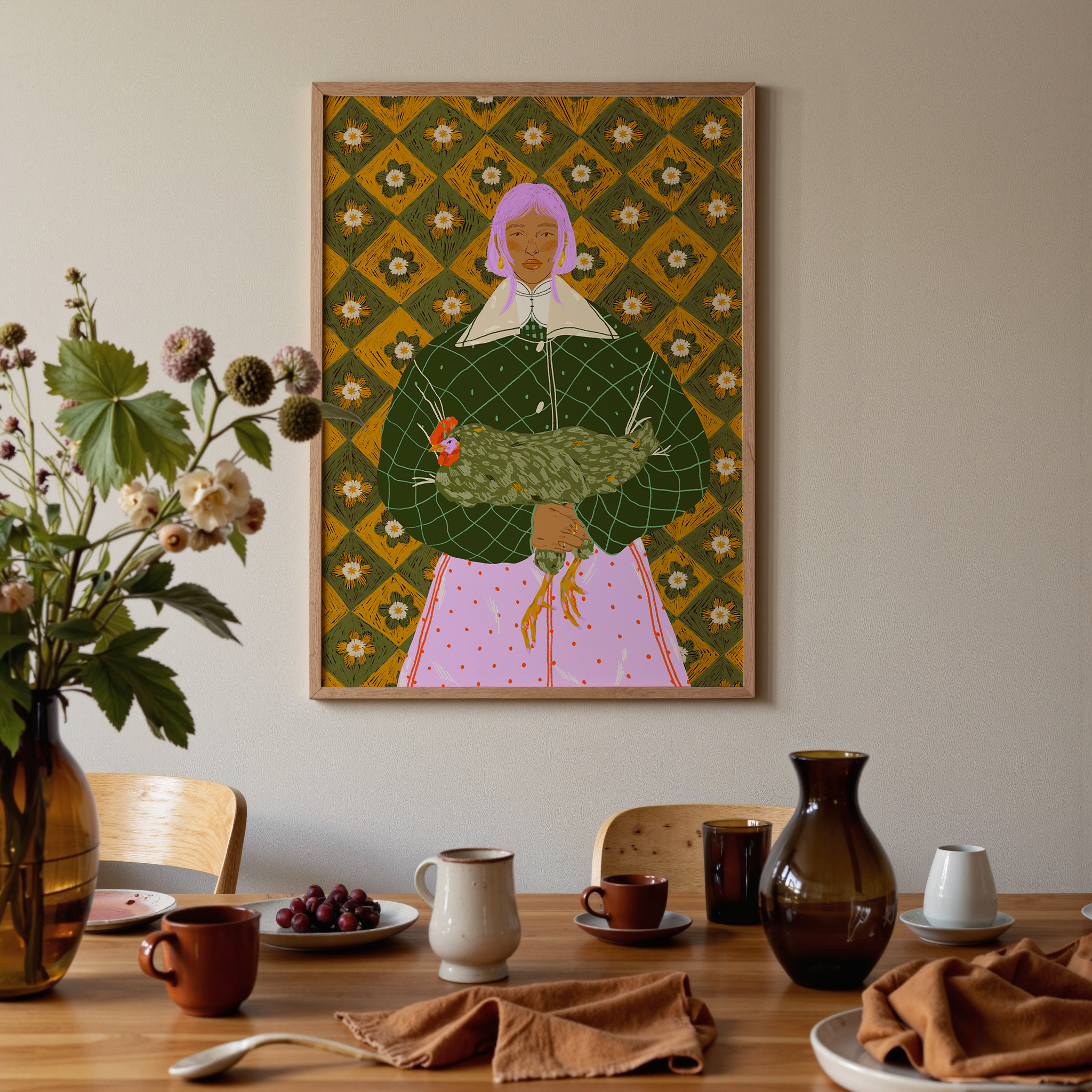 KADNA ANDA ILLUSTRATION X CHICKEN FRIENDS GICLEE FINE ART PRINT.png