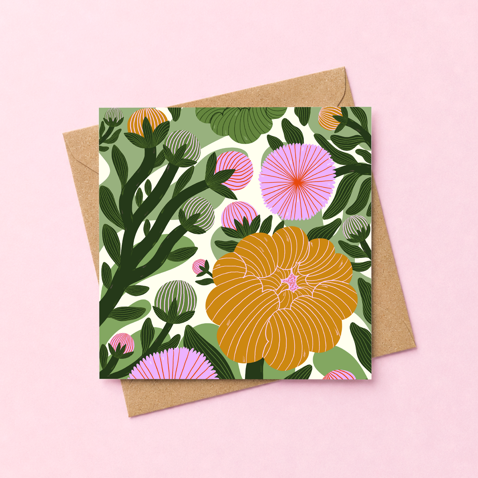 Flowers Postcard & Envelope