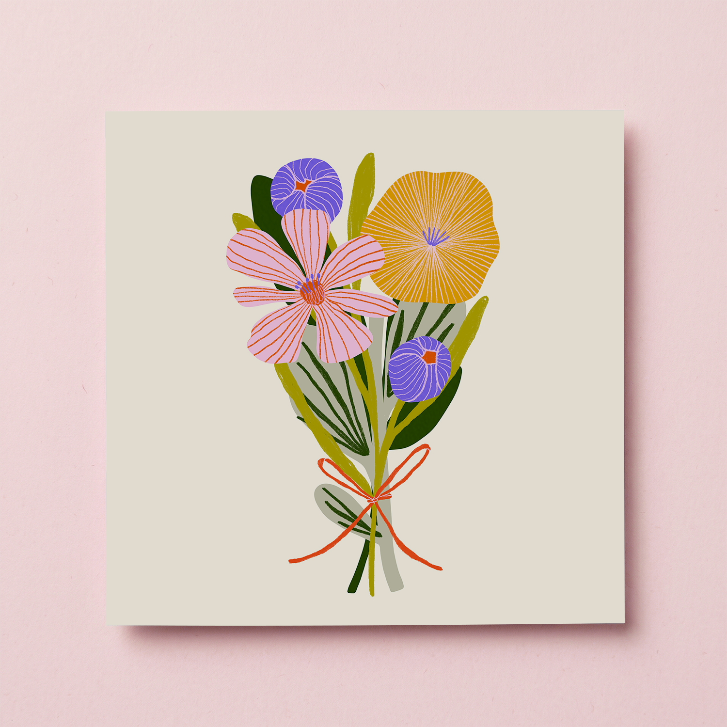 Flower Bouquet Postcard