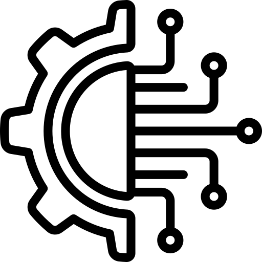 Technology icon representing modern accounting systems and digital automation