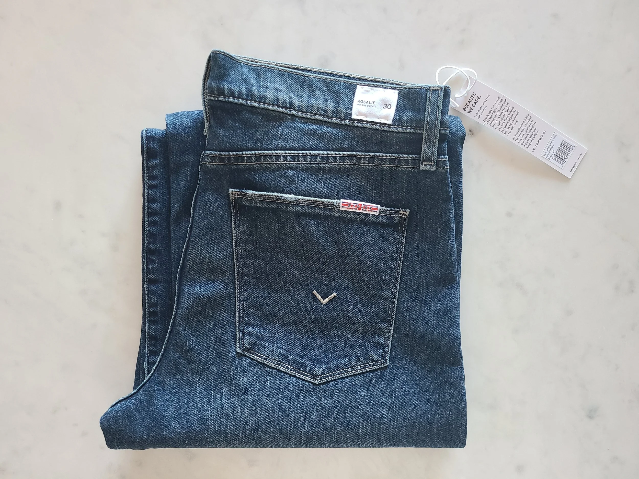 HUDSON — Rosalie High-Rise Wide-Leg Ankle Jeans in Brynlee (Size 30)