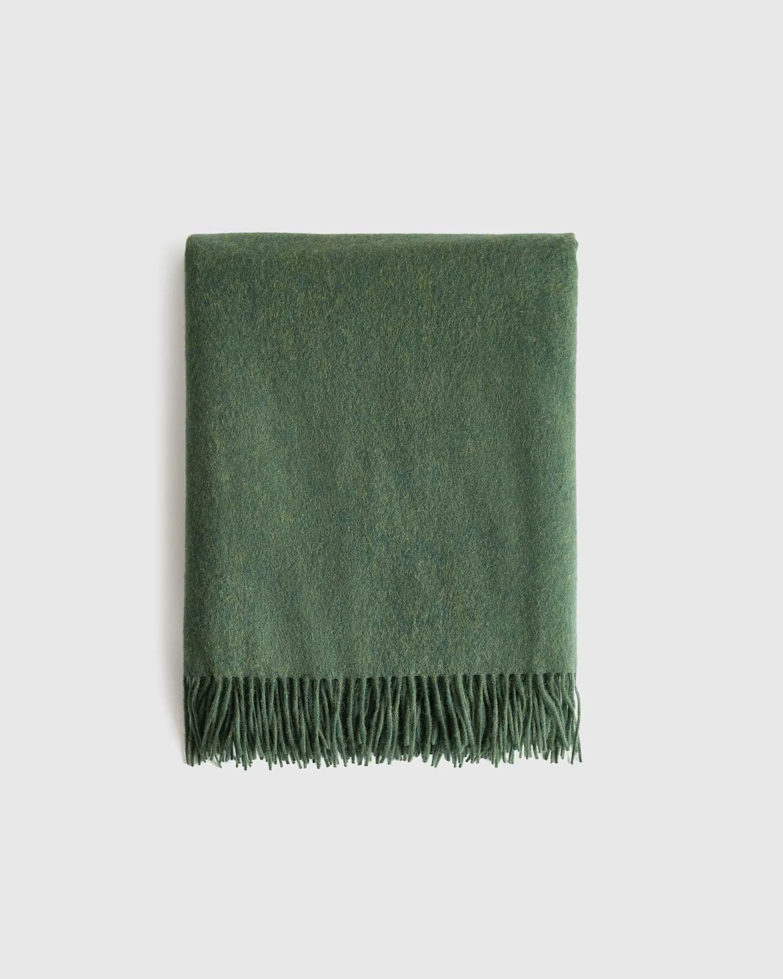 QUINCE — Lightweight European Linen Throw in Olive Meadow (50" x 60")