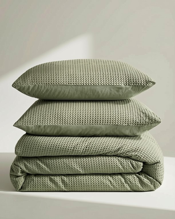 Quince — Organic Luxe Honeycomb Duvet Cover Set in Full / Queen