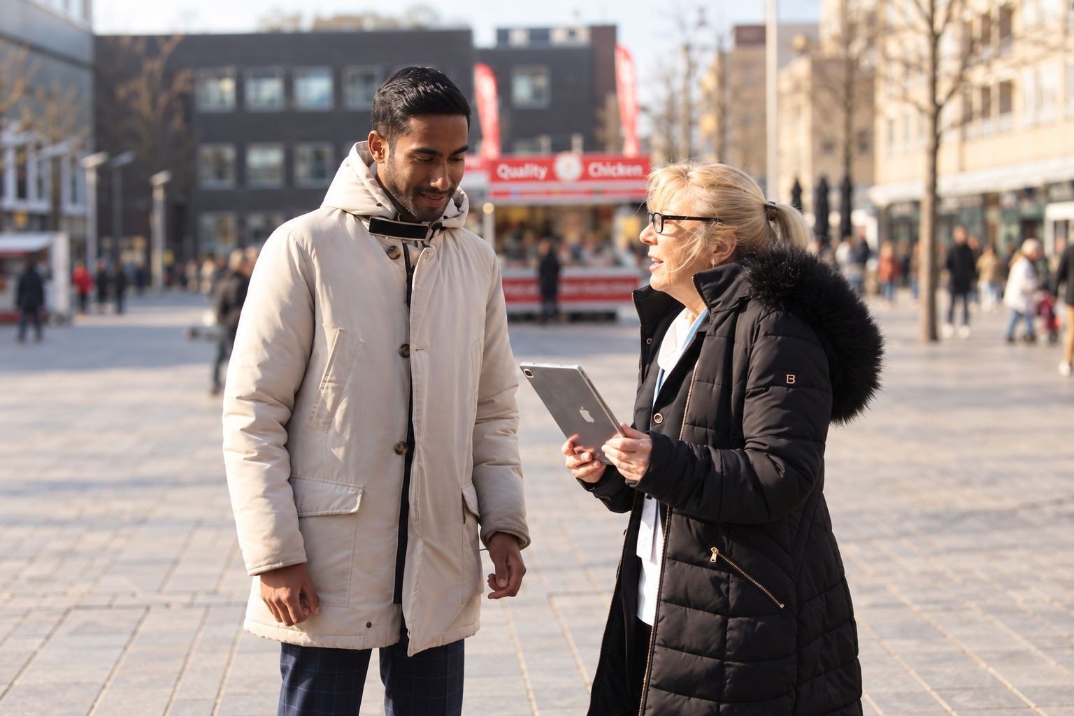 Interview op stadshuisplein