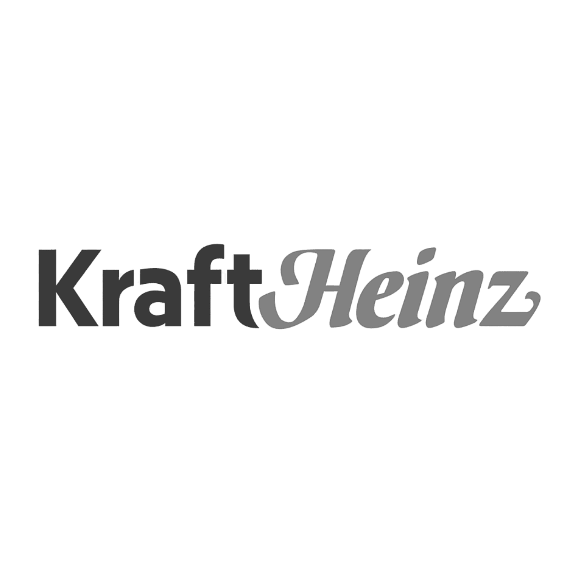 Kraft Foods logo in zwart en grijs.