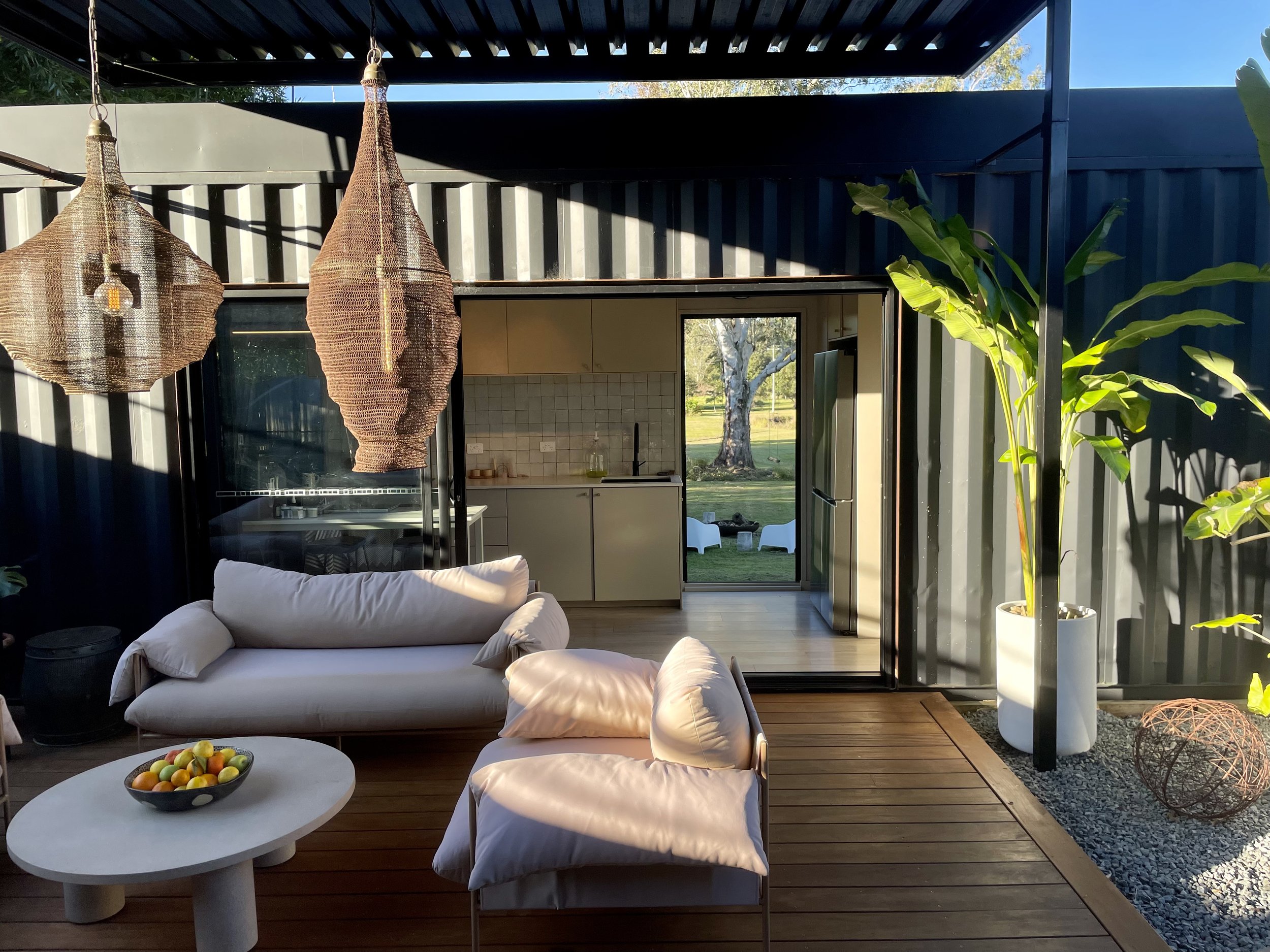 container house decking exterior living space & alfresco dining