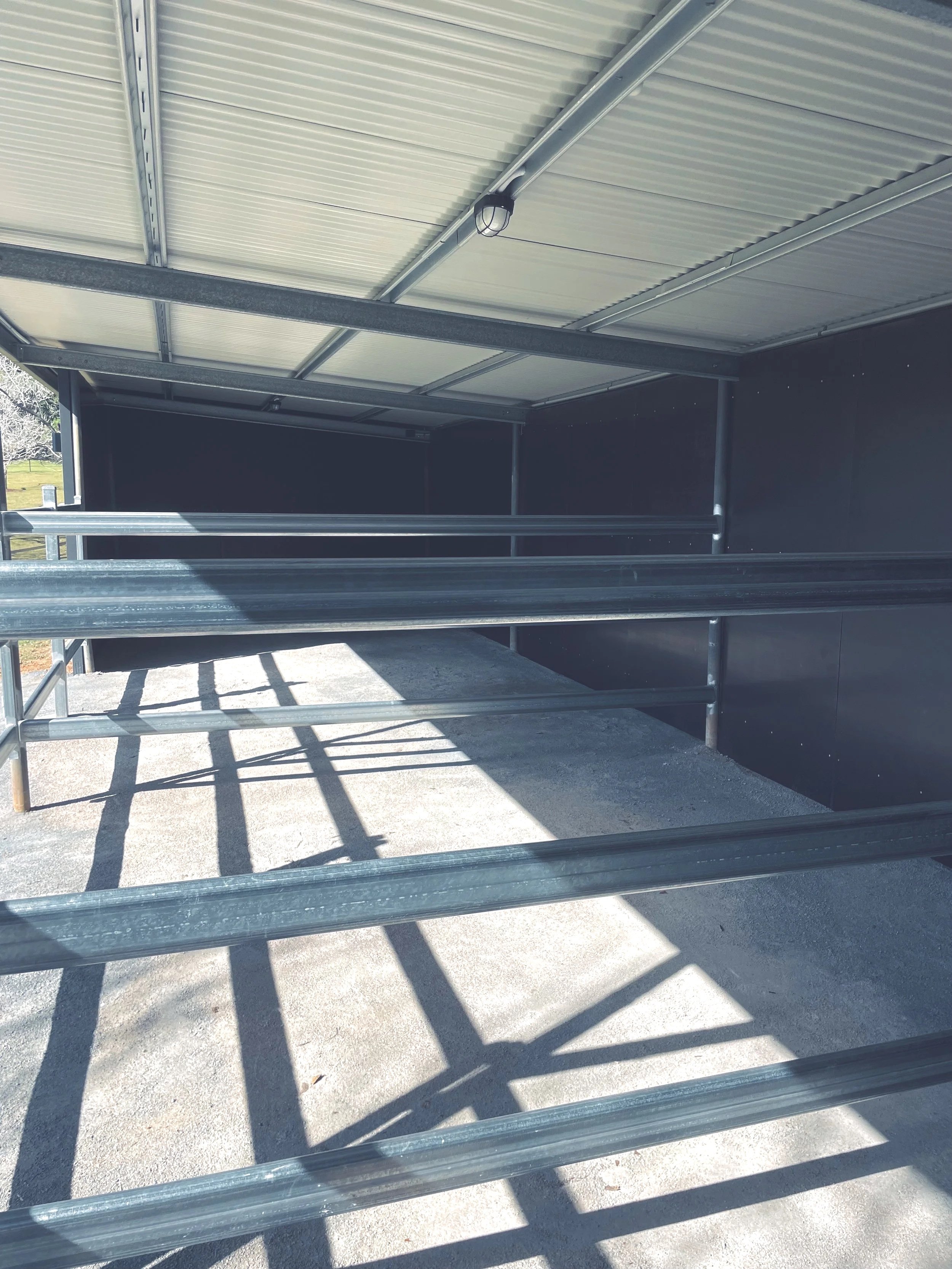 welded steel rail stables and livestock enclosures