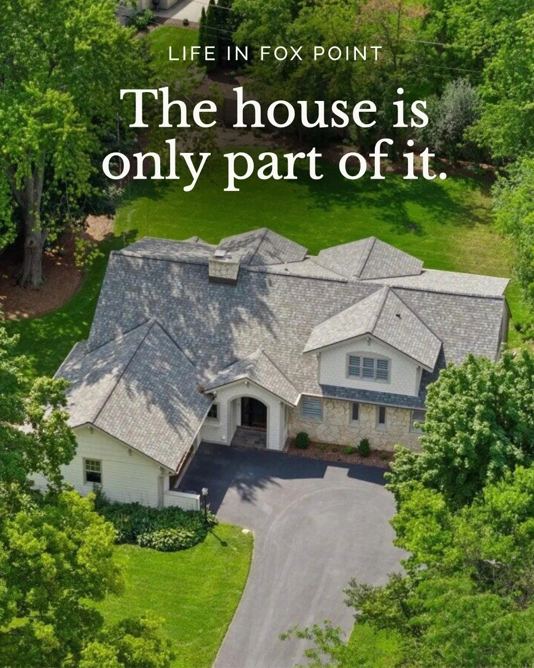Finding home is about more than finding the right house.

At 7857 N Lake Drive, life stretches into the neighborhood: wooded walks down to Lake Michigan, familiar faces at school and winter evenings spent at the village ice rink.

And right in the mi