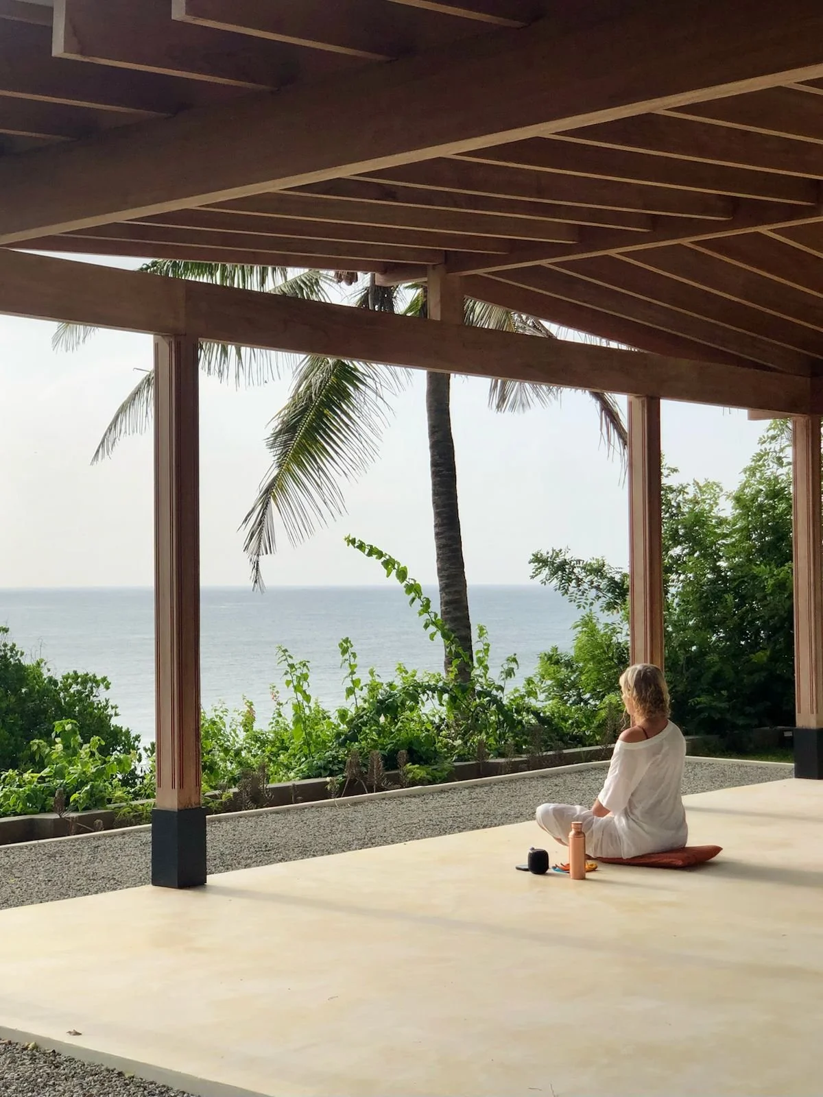 Quiet wellness practice overlooking the Indian Ocean at Casa Moja in Mombasa