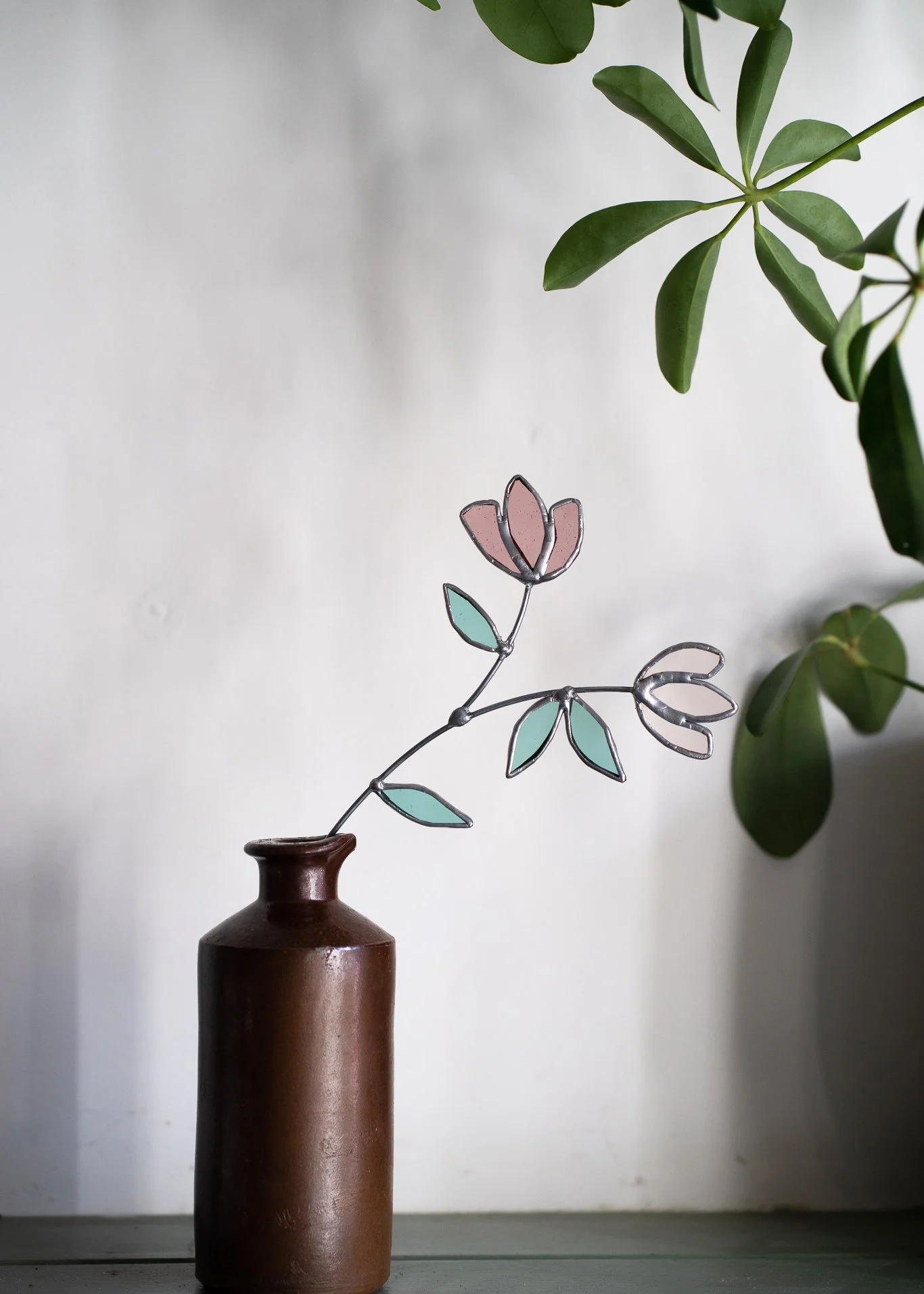 Double Headed Pink Flower Stem