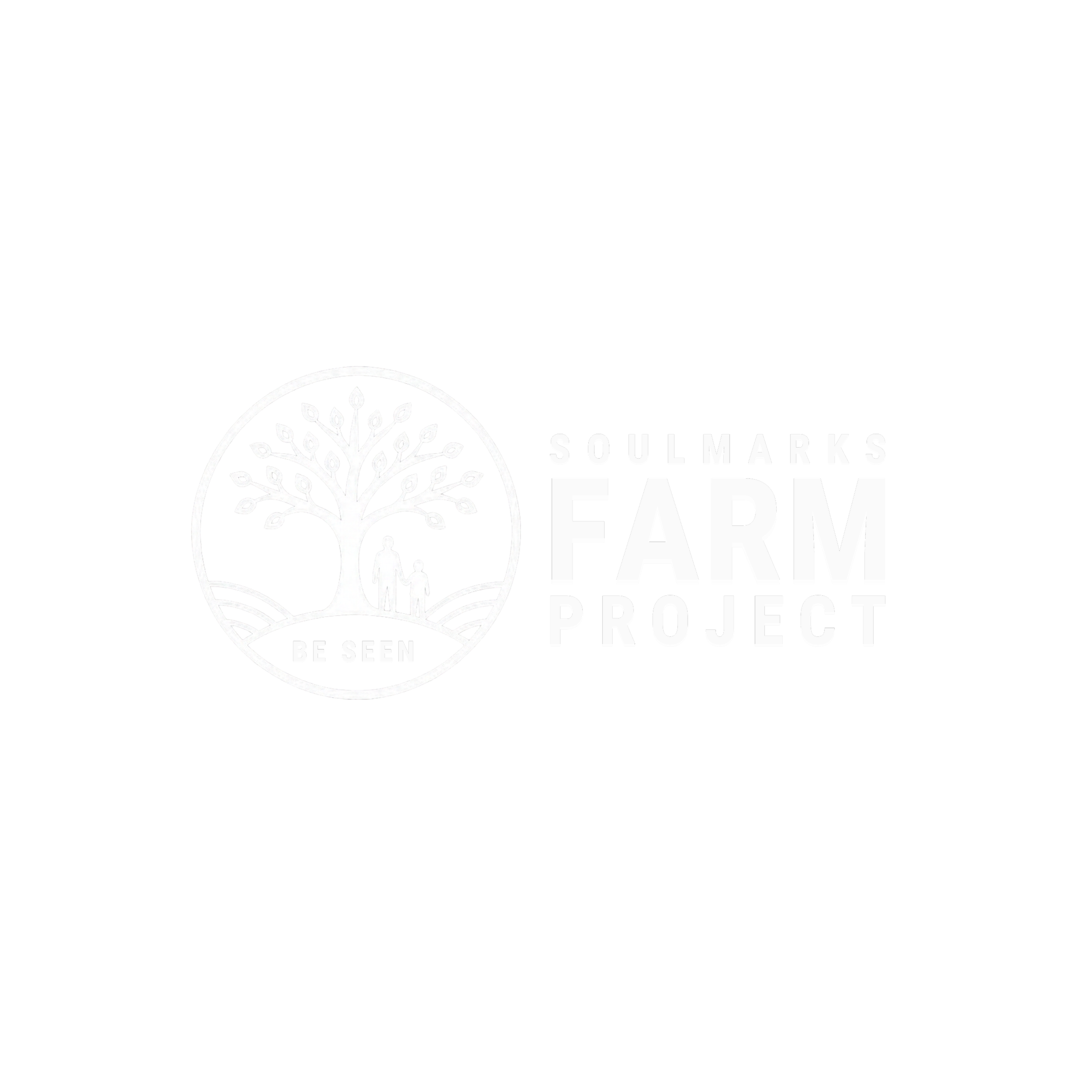 Soulmarks Farm Project logo, a tree with a parent and child beneath it