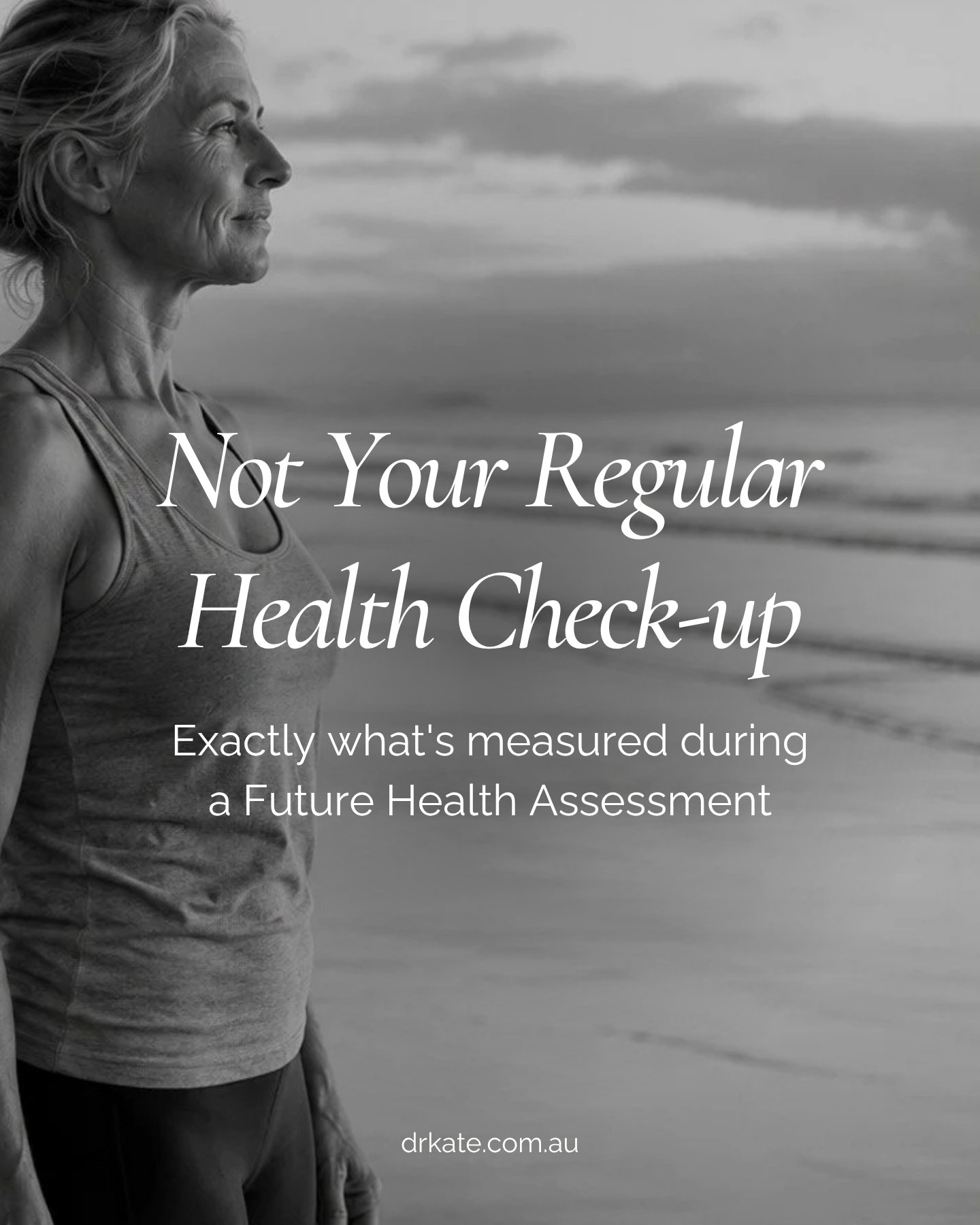 Most health assessments only tell you what's wrong today.
The Future Health Assessment is designed to help you understand what may influence your health over the years ahead.
It isn't simply a collection of blood tests.
It's a structured assessment t