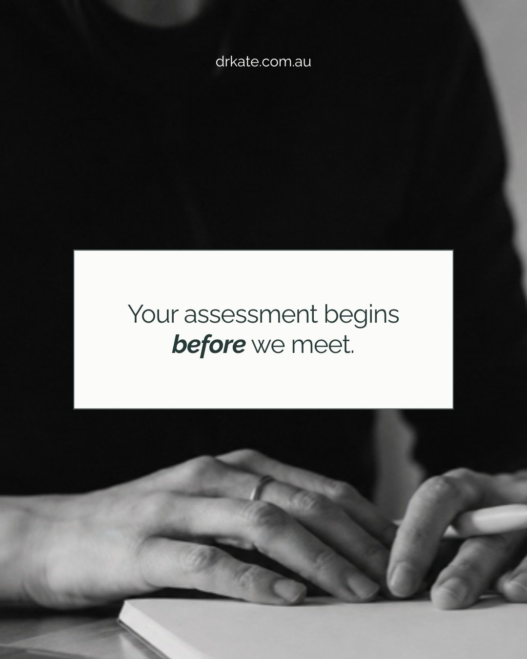 One of the questions I&rsquo;m asked most often is:

&ldquo;Why are your questionnaires so comprehensive?&rdquo;

The answer is simple.

The quality of any assessment depends on the quality of the information it begins with.

Blood tests and scans ar