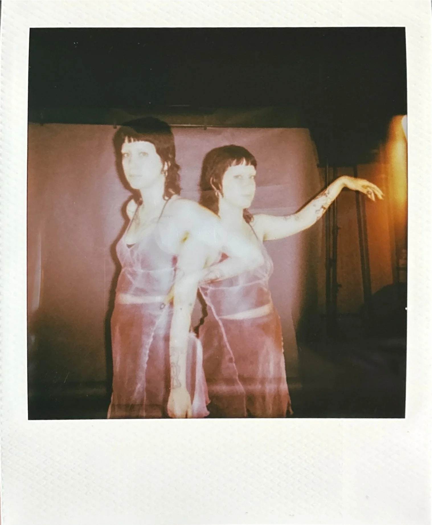 Double exposure photos made with Polaroid Now gen2 on color i-type film, 2026