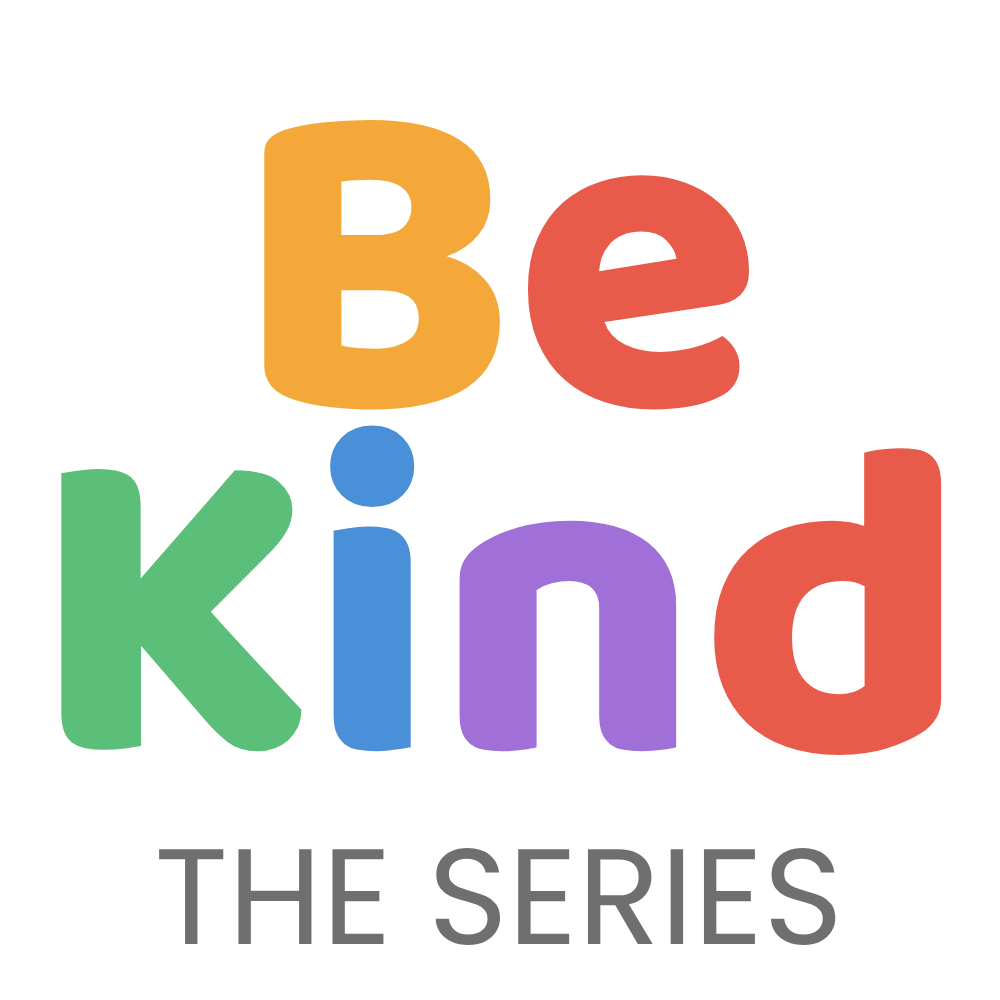 Colorful logo with the text 'Be kind' in large, multicolored letters and 'THE SERIES' in smaller black letters below.