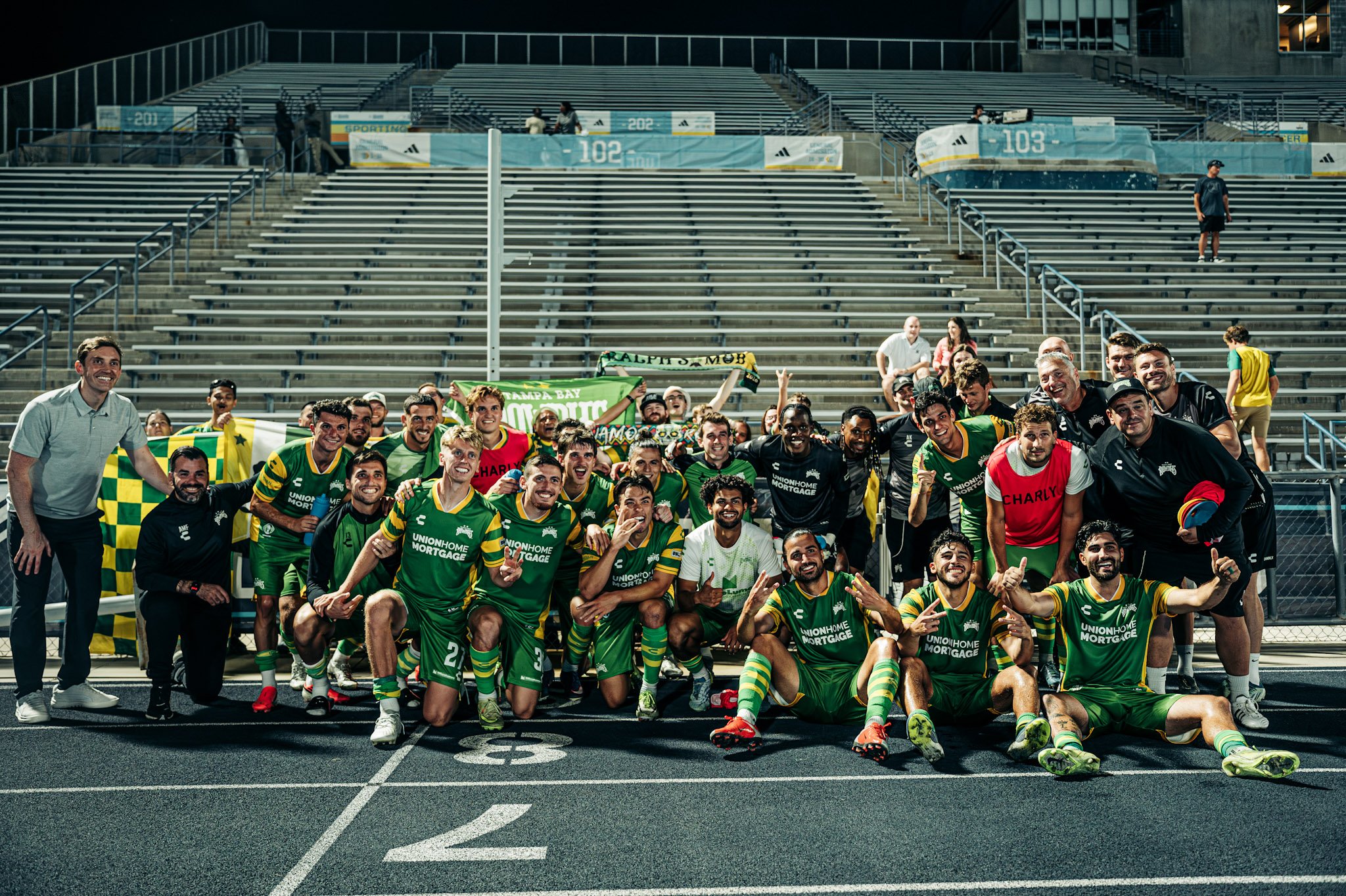 Tampa Bay Rowdies continue unbeaten streak after a 2-0 win against Sporting Jacksonville in the USL cup.