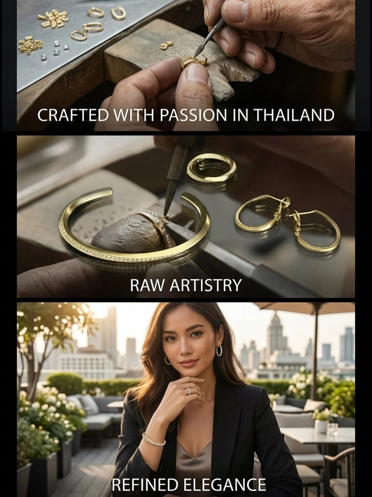See the passion, wear the elegance. Our skilled Thai artisans meticulously craft affordable luxury, just for you. Elevate your everyday with M Aeterny &ndash; where artistry meets effortless style. Experience the difference. Explore our unique design