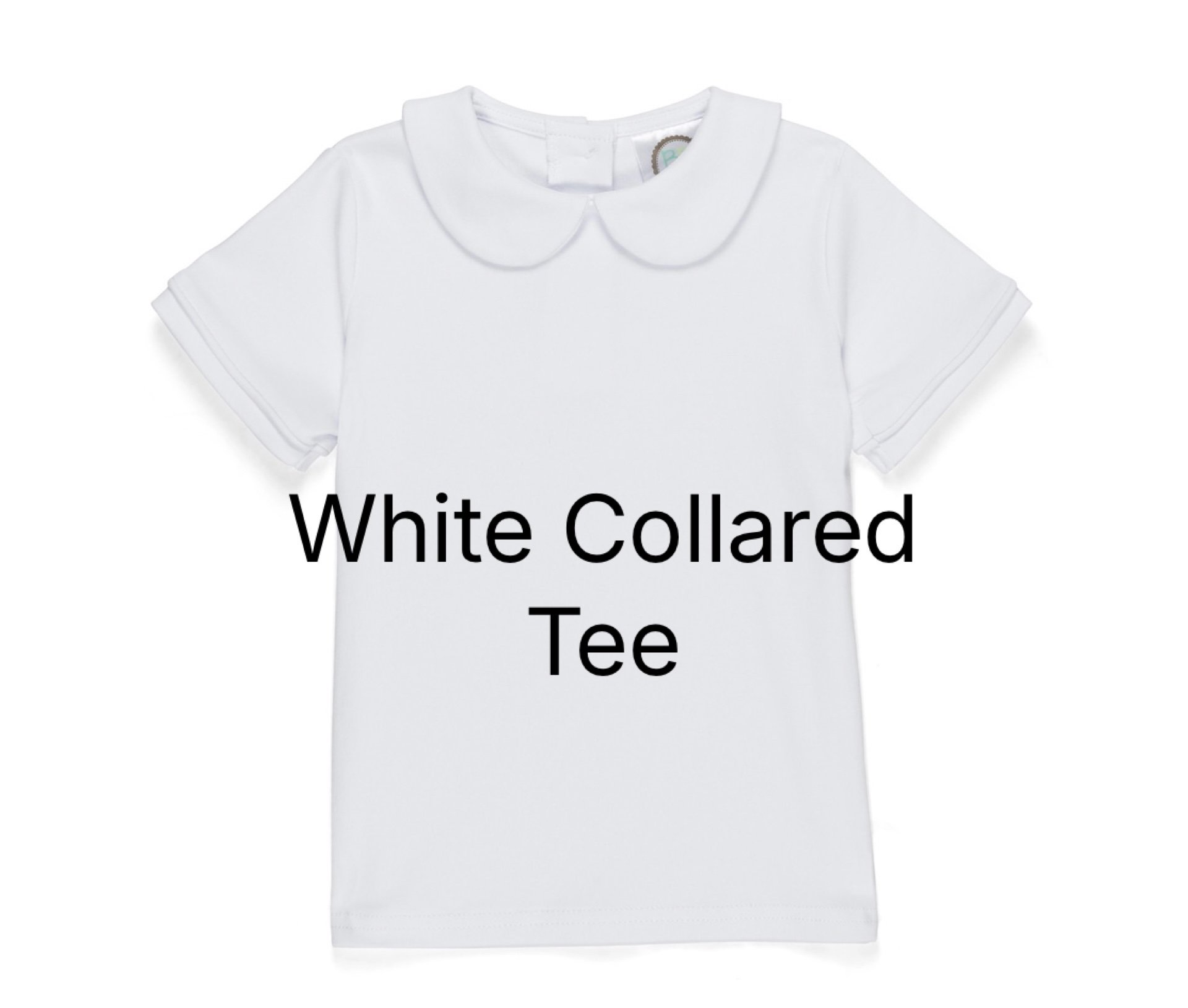 Back to School White Collared Tee