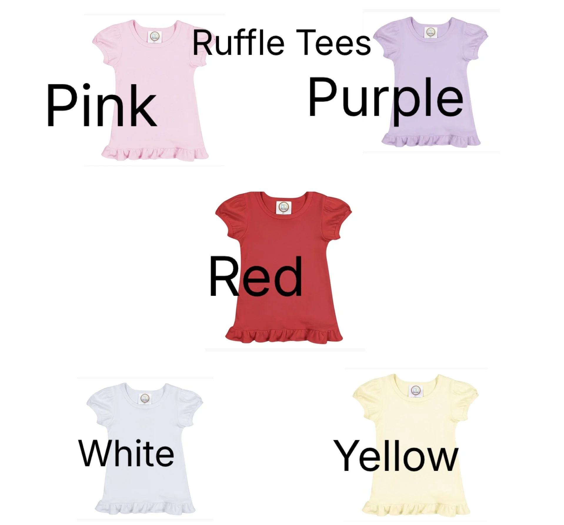 Back To School Girls Ruffle Tee