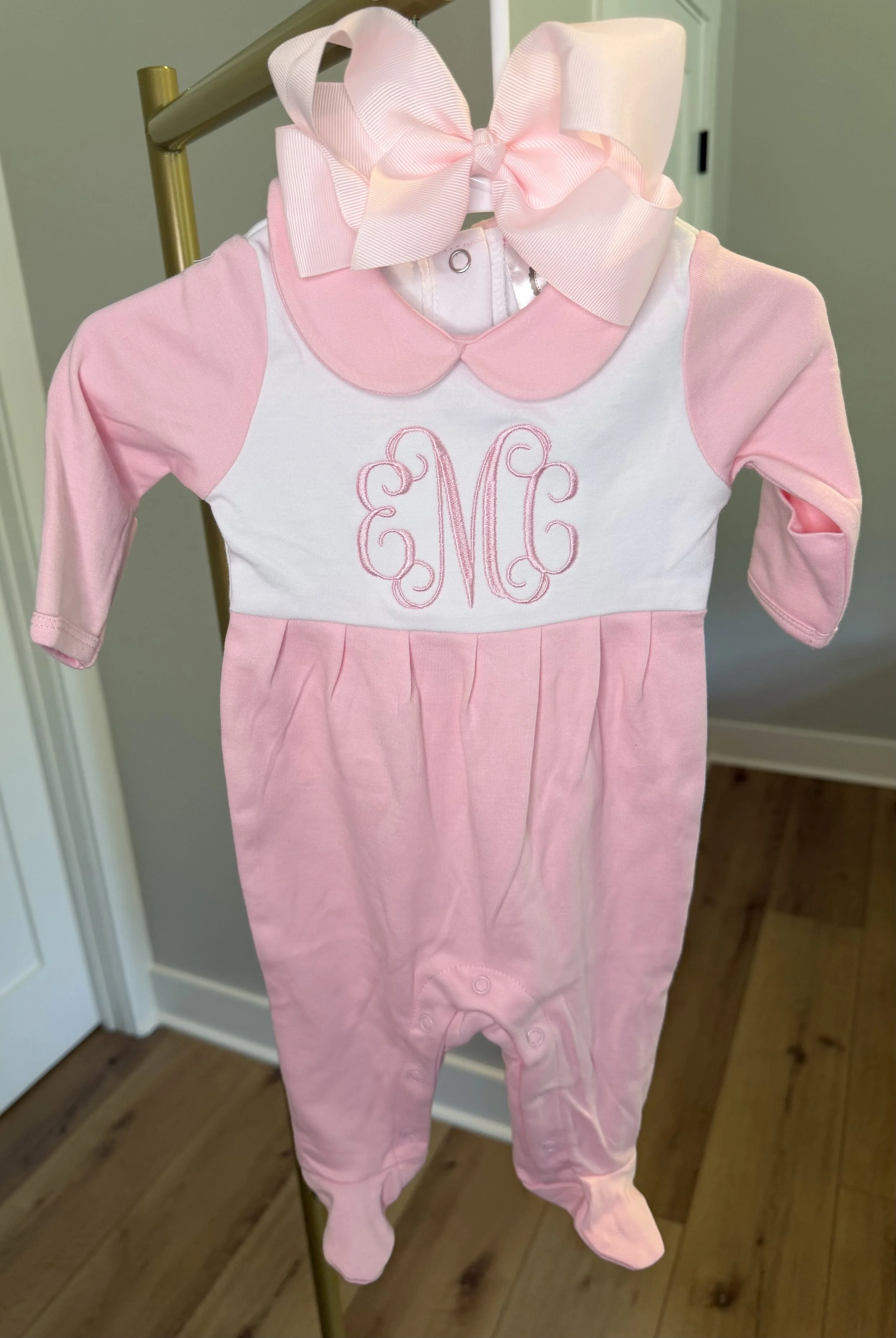 Pink Collared Footie