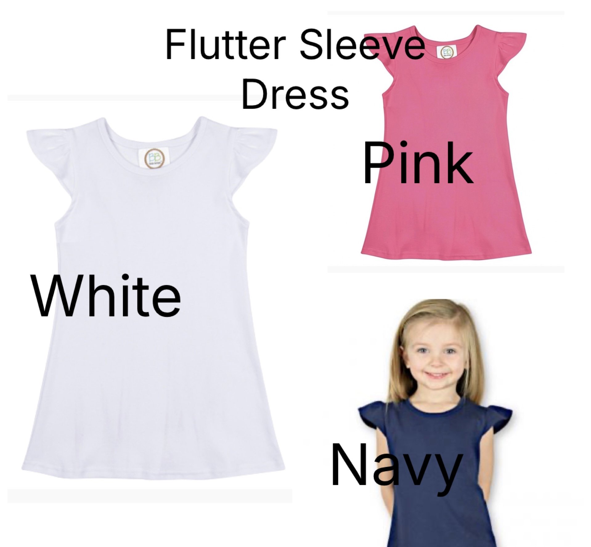 Back to School Flutter Sleeve Dress