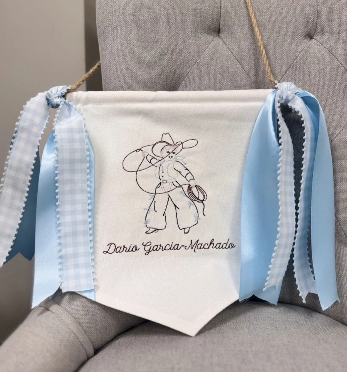Roping Rodeo Baby Banner