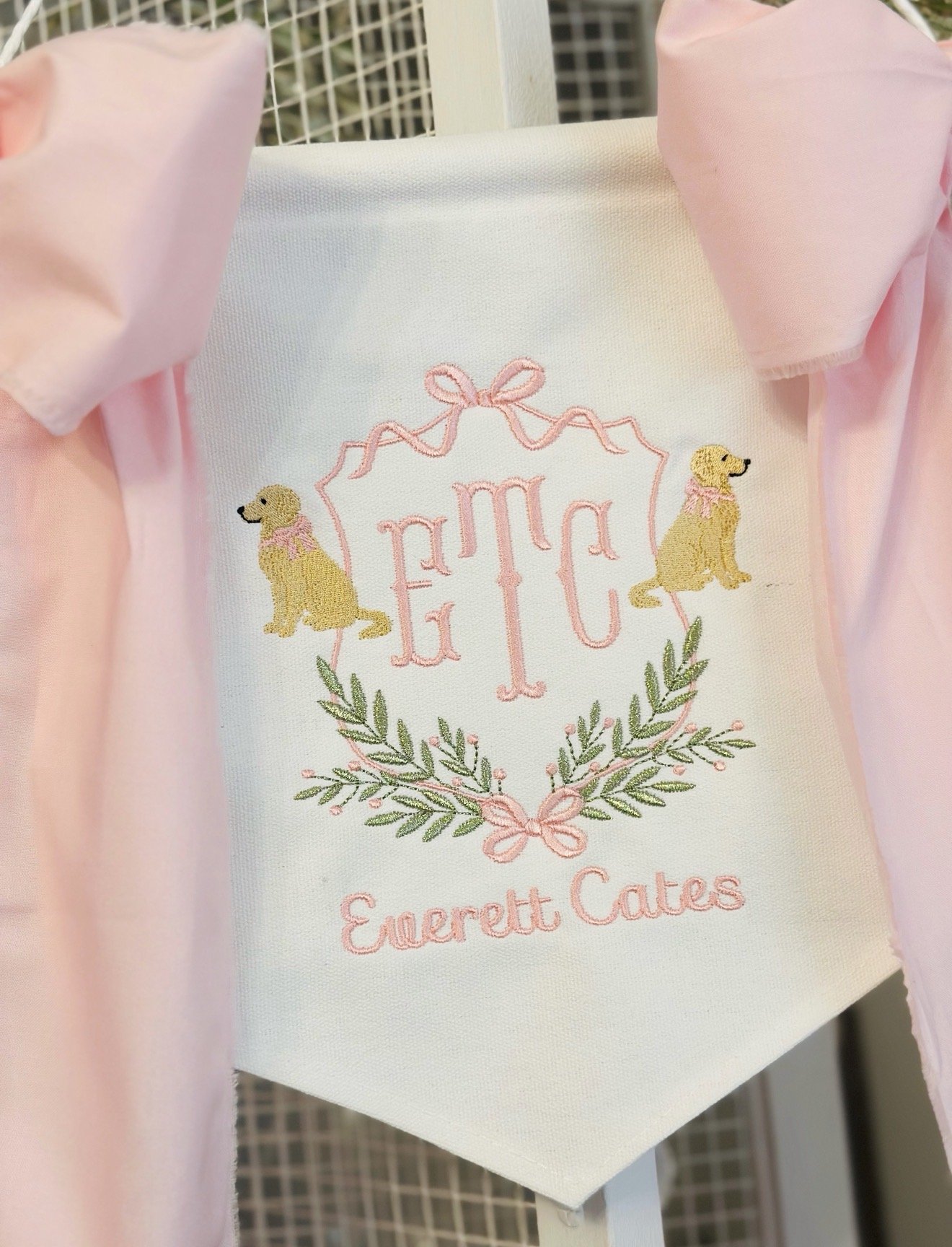 Pink/Blue Golden Retriever Crest Baby banner