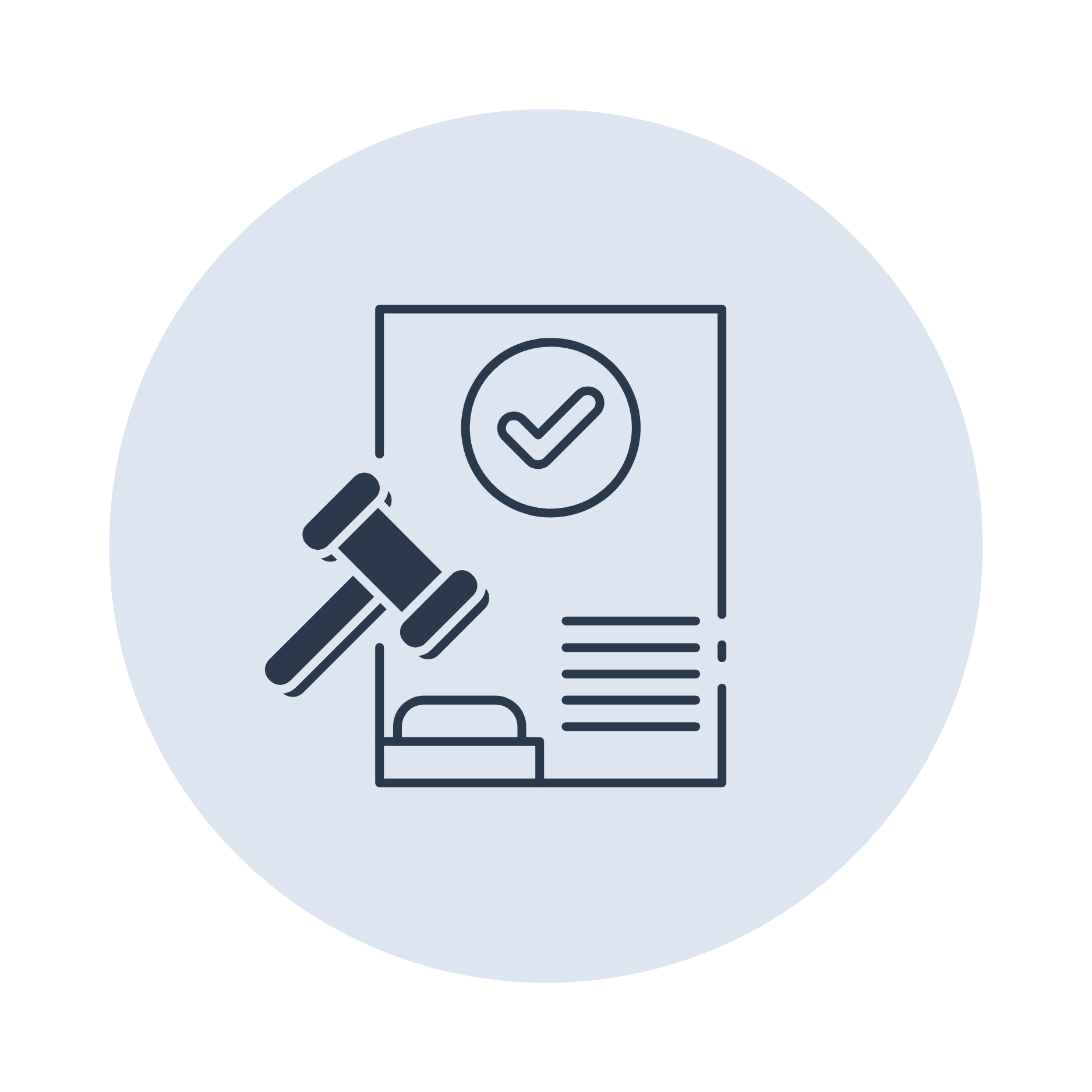 Pictogram met een vergrootglas, een document met een vinkje en een dollarbiljet, symbool voor controle, beoordeling of verificatie.
