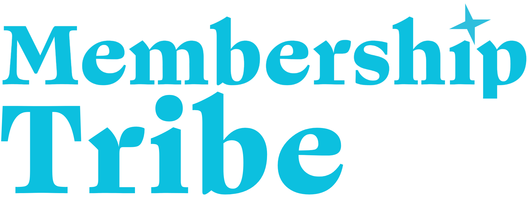 Afbeelding met de woorden 'Membership' en 'Tribe' in grote blauwe letters.