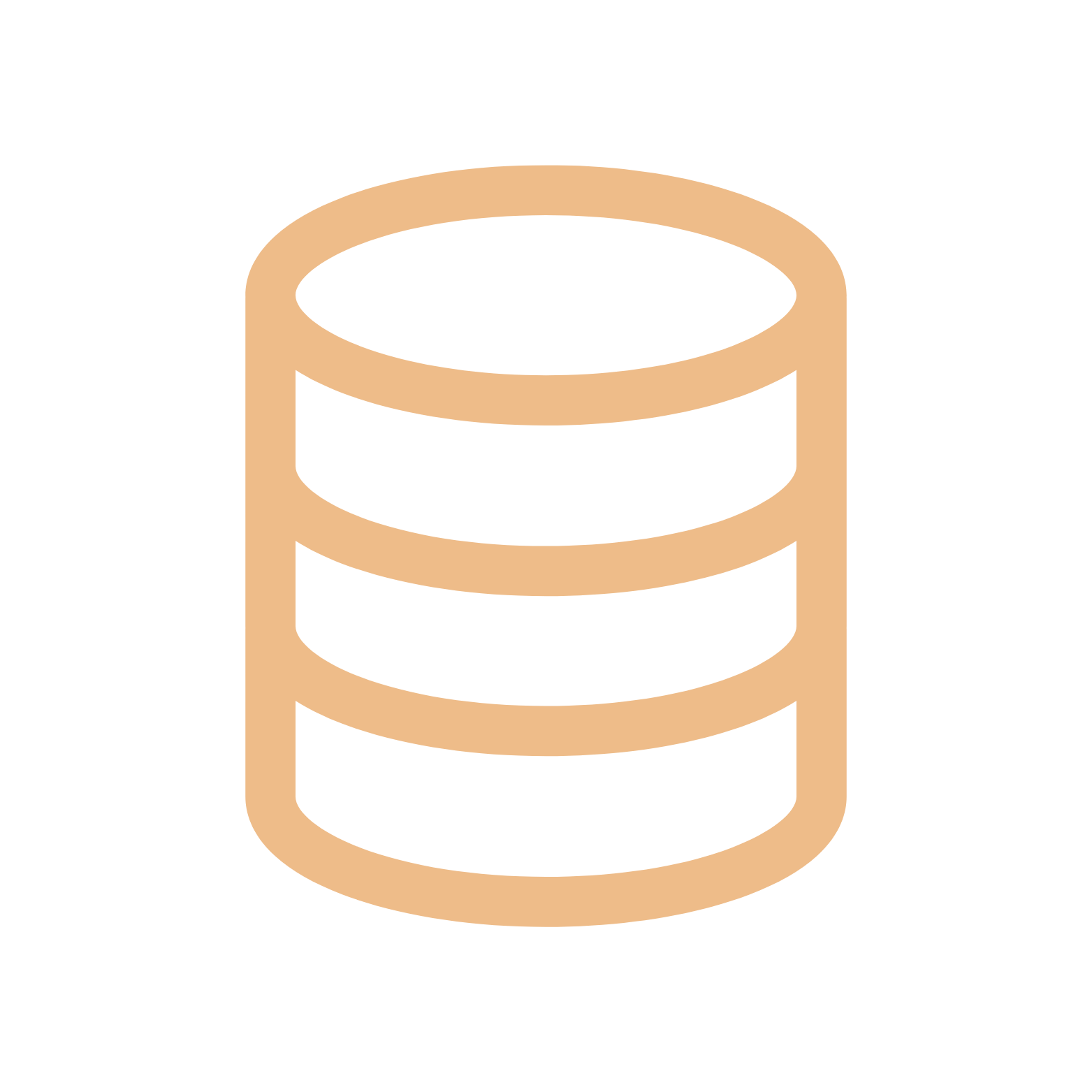 Illustratie van een gestileerde staking van gouden munten, rangschikt in een piramidevorm