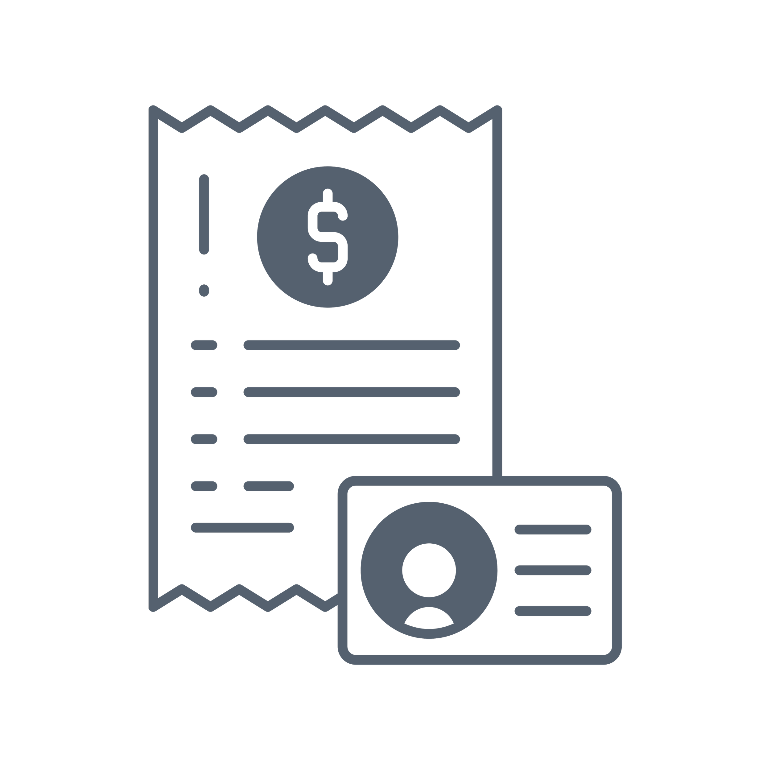 Illustratie van een bankbiljet met een dollar teken en andere geldgerelateerde pictogrammen.