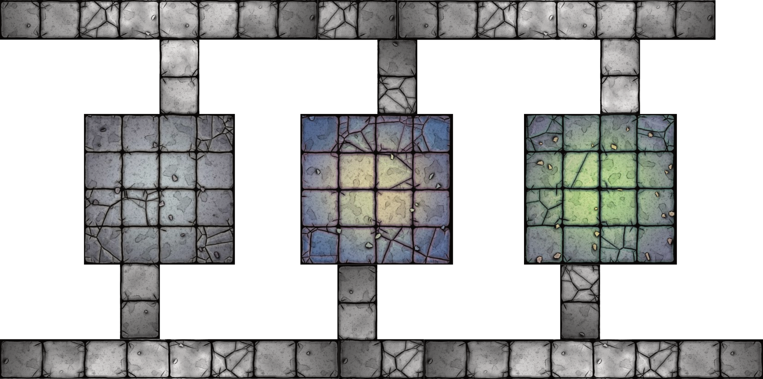 A dungeon of 3 rooms