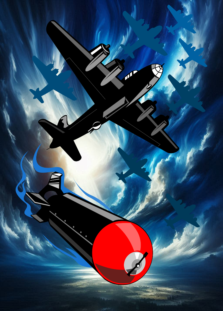 The card back design for the deck building game of strategic bombing over Europe in world war II, Iron Rain