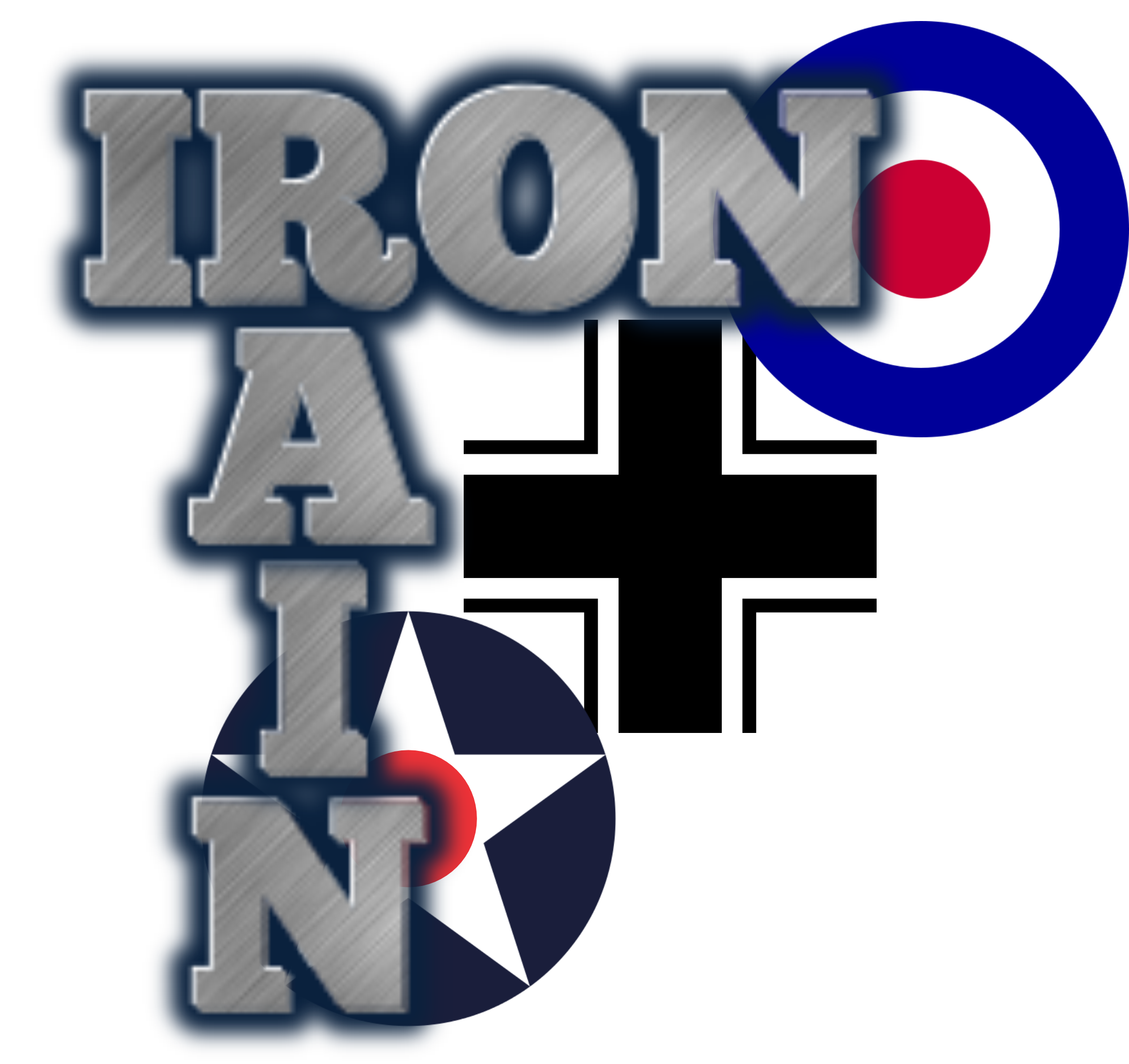 The logo for the deck building game of strategic bombing over Europe in world war II, Iron Rain