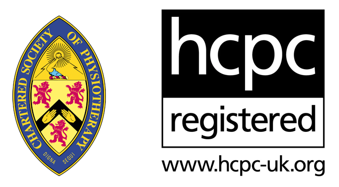 Chartered Society of Physiotherapy and Health and Care Professions Council membership logos