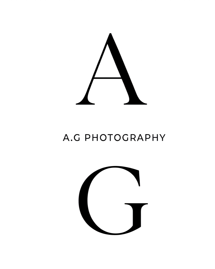 Logo with large stylized letters A and G, separated by the text "A.G PHOTOGRAPHY" in smaller font.