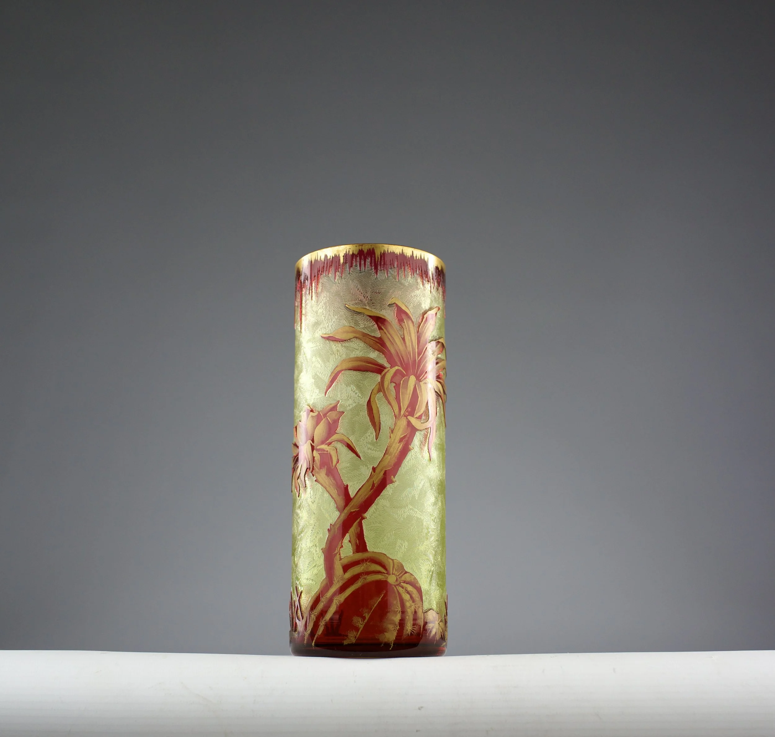 Baccarat, Art Nouveau Cactus Vase, France 1909